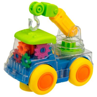 Автокран прозрачный со световыми и звуковыми эффектами Движок 1toy Т23921 1